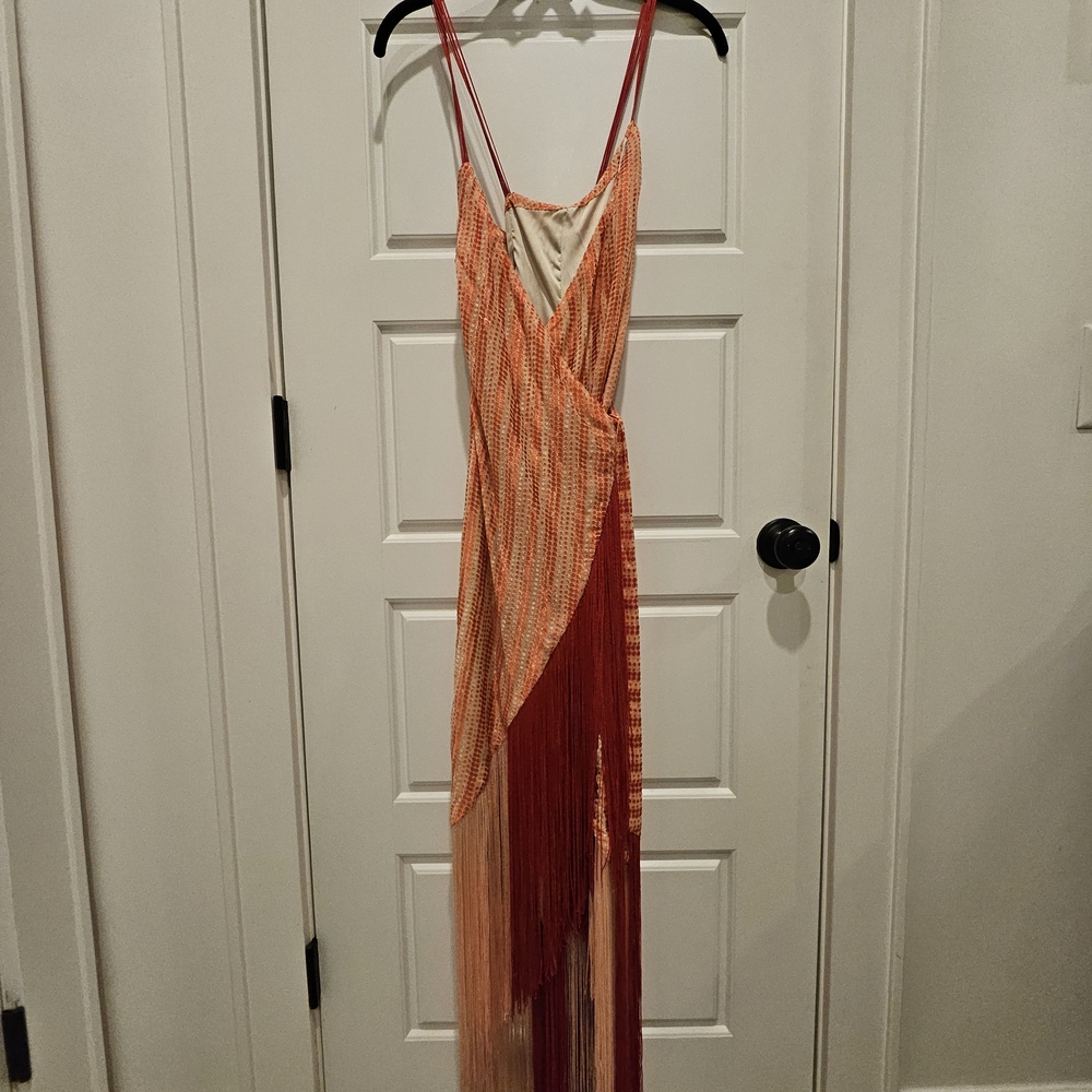 Swishy, Swingy, Sexy Fringe Wrap Dress 🦐♥️ - Picture 5 of 6